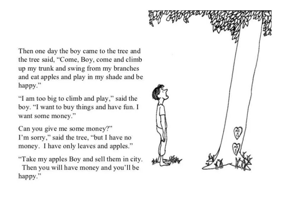 The boy the tree. The giving tree читать на английском. щедрое дерево на английском читать. shel silverstein poems for kids. tree перевод.