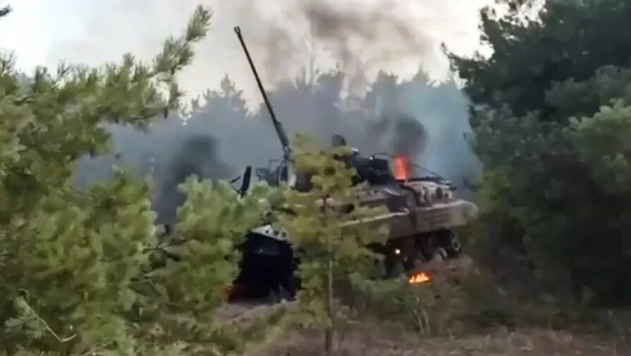 Нападение на границу. Подбитый бмбт на Украине. Уничтоженные украинские БМП.
