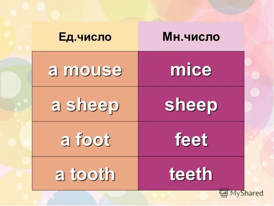 Foot множественное число в английском языке. Sheep множественное. Mouse множественное число. Brush множественное число.