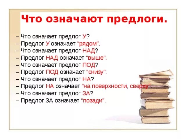 Значение слова над. Что обозначает предлог. Чтотощначает предлог в. Что означает. Значение предлогов.
