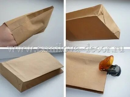 Как сделать пакет из крафтовой бумаги