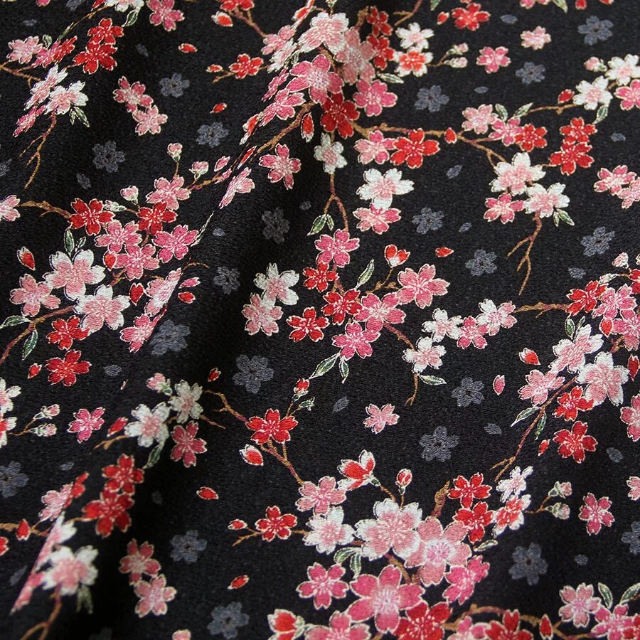 Ткань сакура. Сакура в кимоно. Японские ткани для кимоно. Ткань в цветочек. Японский принт на ткани.