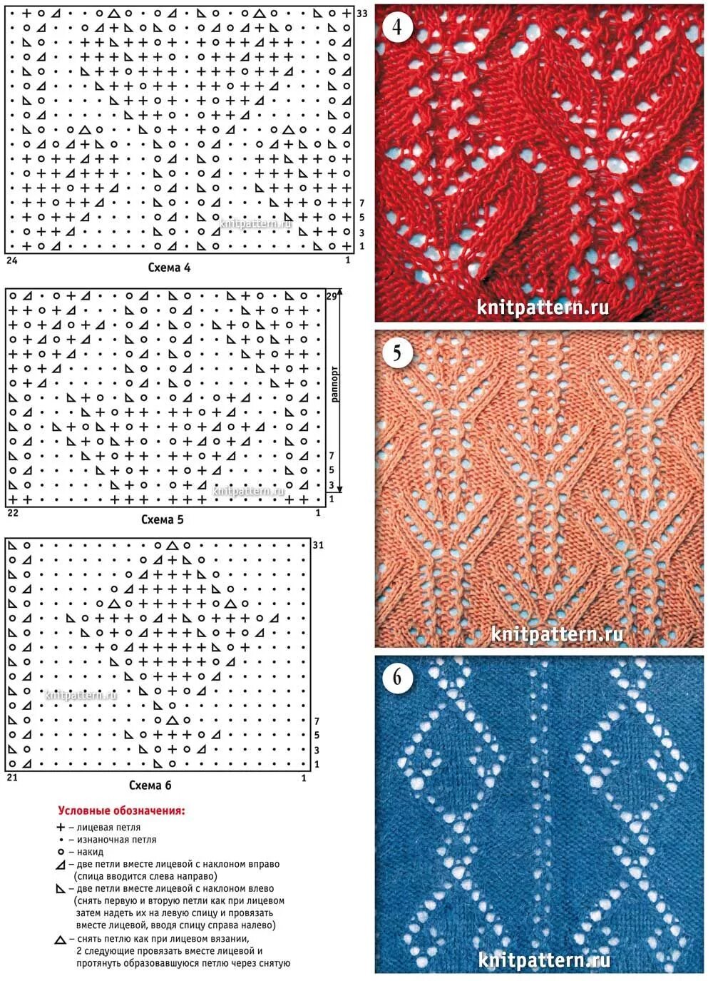 Узоры спицами. Ажурные узоры. Схемы узоров для вязания. Вязание спицами узоры схемы.