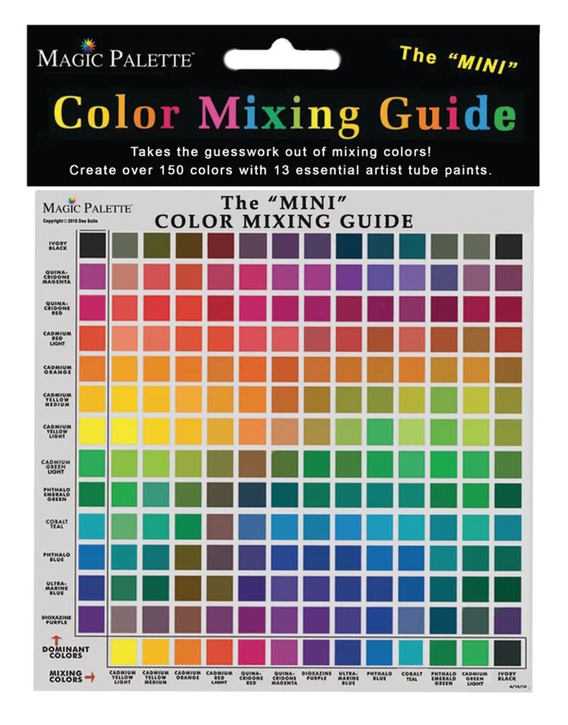 Мини палитра. Коло МИАНИ. Color Mixing Guide. Color Magic цвета палитра.