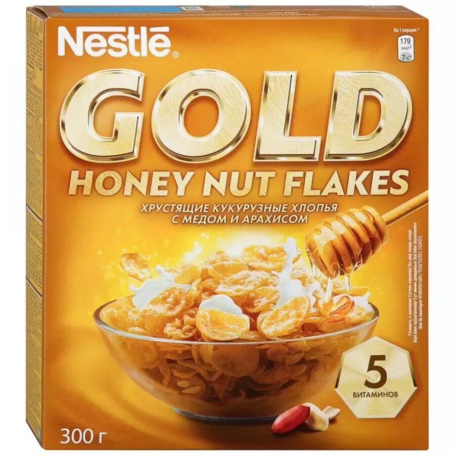 Готовый завтрак Gold Honey nut Flakes 300 г. Нестле Голд хлопья с медом. Nestle хлопья кукурузные с медом Gold Flakes. Хлопья Gold Flakes с медом и арахисом.