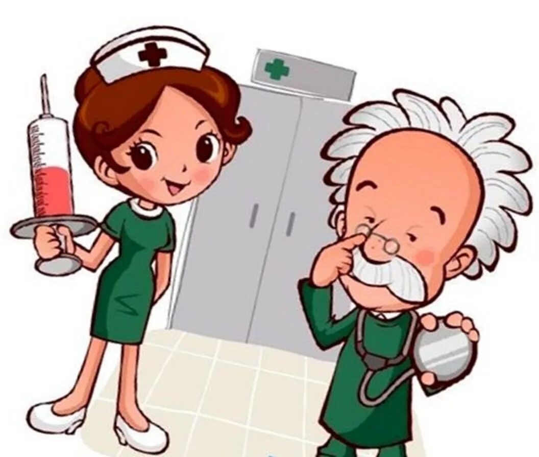Брат был врач. Мультяшные медики. Иллюстрации с изображением врача. Медработник мультяшная. Мультяшный доктор и медсестра.