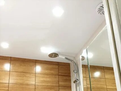 Светильники натяжной потолок ванной