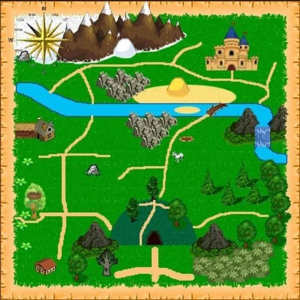 Карта местности рисунок. Карта леса. Карта местности для игры. Детская карта местности.
