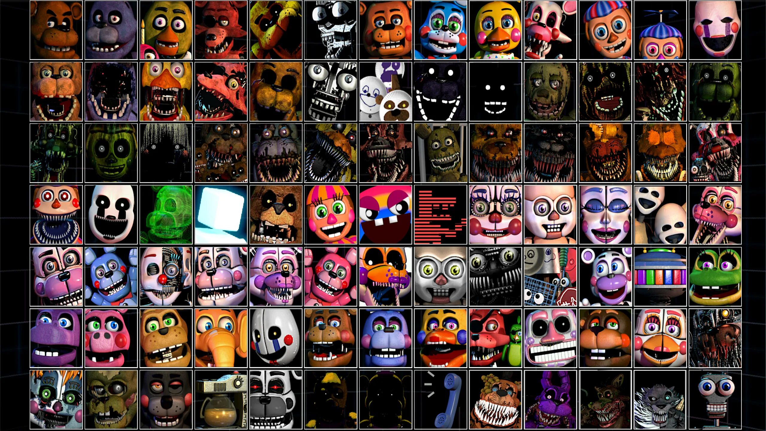 Угадай фнафа. ФНАФ UCN. ФНАФ 7 АНИМАТРОНИКИ. FNAF UCN 50/20. UCN АНИМАТРОНИКИ.