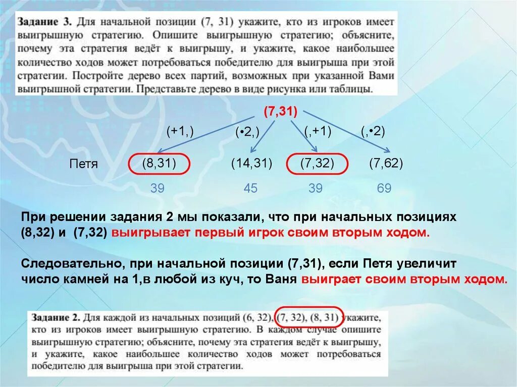 Выигрышные стратегии информатика. Выигрышная стратегия информатика. выигрышные позиции начальная позиция 106 камешков. khet начальные позиции. кто из игроков в камешки имеет выигрышную позицию.