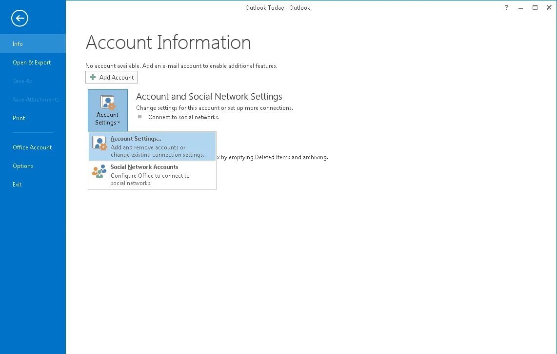 Accounts setting