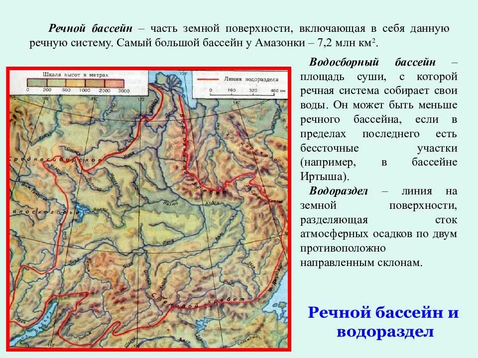 Примеры бассейна реки. Водосборные бассейны рек России. Речной бассейн водосбора.. Водосбор и бассейн реки. Водосборном бассейне реки амазонки.