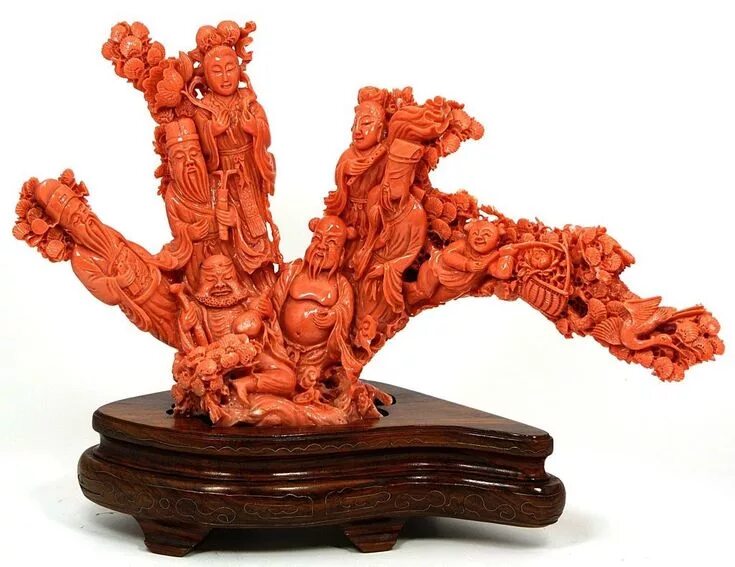 Кольцо из коралла резного. Китайский коралл. Статуэтки из коралла. Китайский коралл. Китайские кораллы.