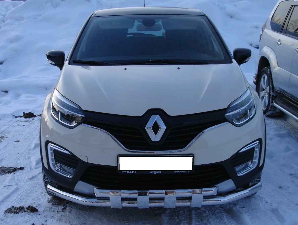 Бампер каптур купить. Защита бампера Рено Каптур. Защита бампера Renault Kaptur. Защита переднего бампера Рено Каптур. Обвес на Рено Каптур.