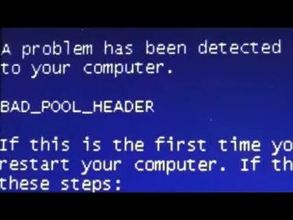 Bad pool header