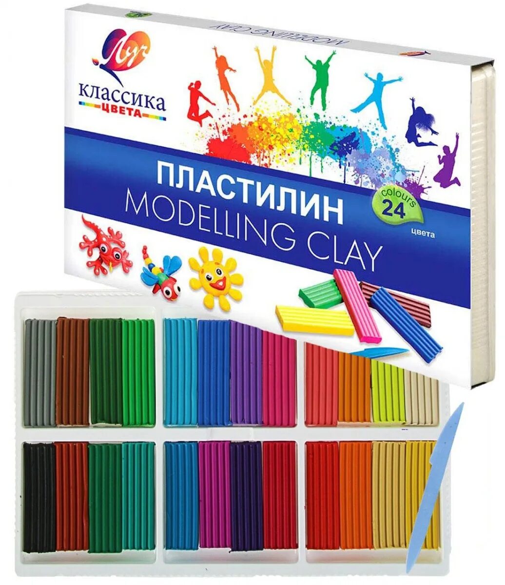 Пластилин 24цв, Луч "классика" 28с 1642-08. Пластилин Луч классика 24 цвета (28с 1642-08). Пластилин Луч классика 24 цвета. Пластилин 24 цвета Луч классика цвета.