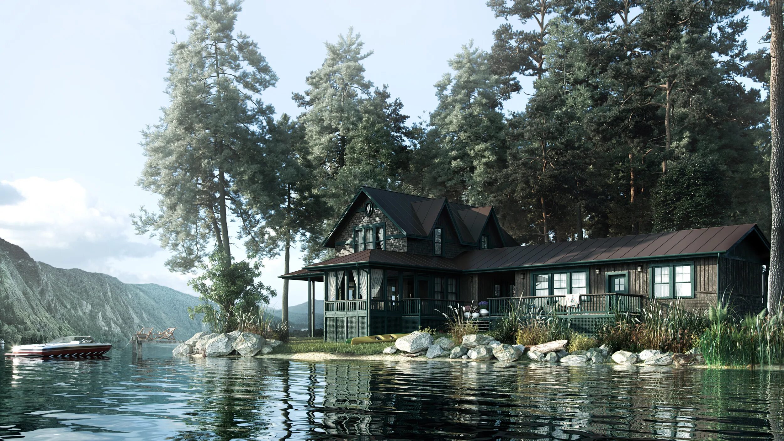 House near the lake. Онтарио Канада коттеджи у озера. Кедр Хаус Телецкое озеро. Дом у озера (США, 2006).