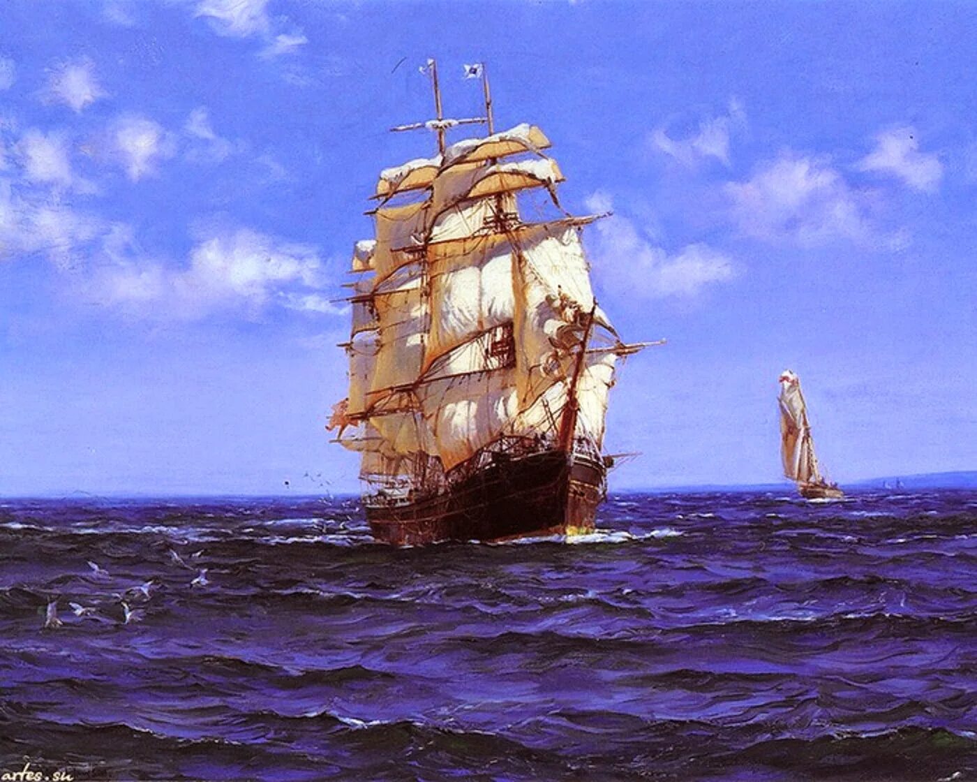 Корабль был в плавании. Художник-маринист montague dawso. доусон монтегю корабль. художник-маринист montague dawson (1895–1973) &quot;. джером холмс художник маринист.