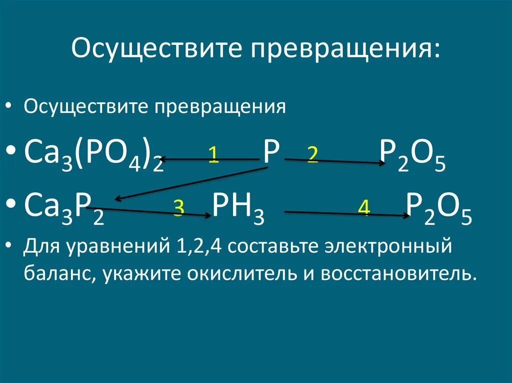 Осуществить превращение CA(po4) 2 -p-p2o5-h3po4 -na3po4. Осуществите превращение p p2o5. Осуществить химические превращения. Осуществить схему превращений. Составьте уравнения реакций h3po4 naoh