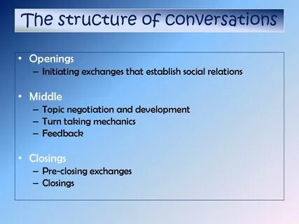 Conversation examples