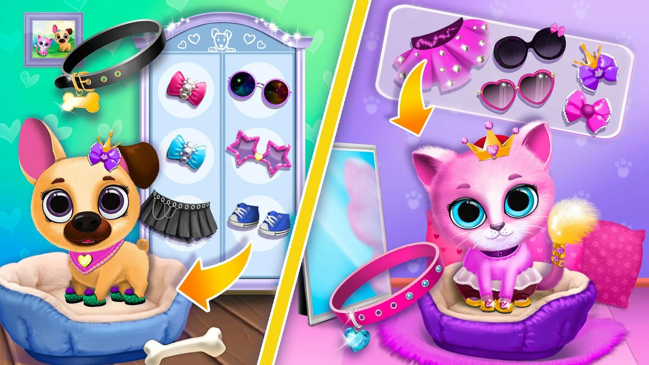 Игра Кики Фифи. Игра Pet friends. Игра cute Pet friends. Кошка Кики и собака Фифи.