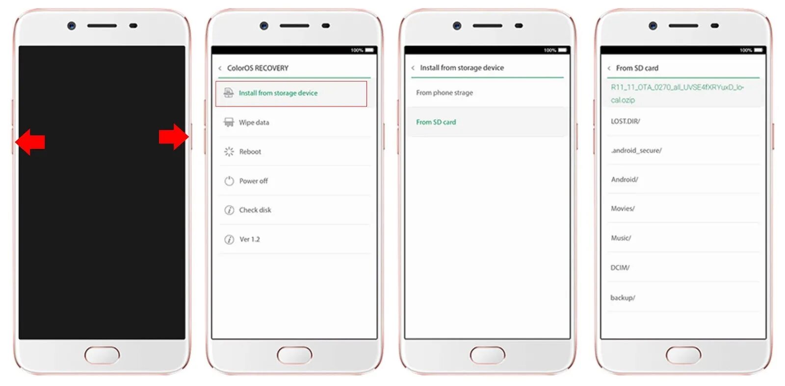 Install from storage перевод. From phone storage. перевести from phone storage. coloros recovery. from phone storage что делать.