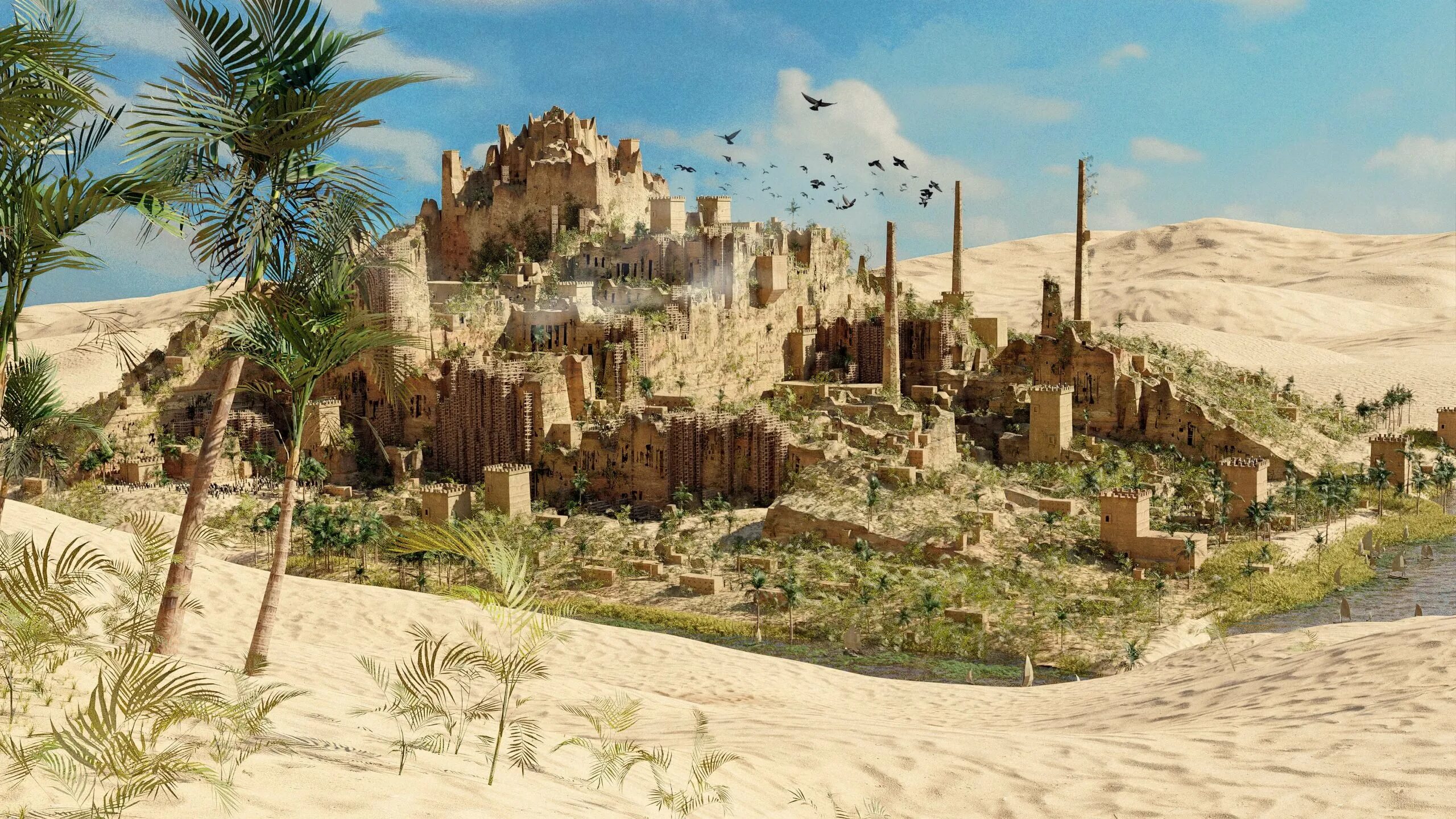 Пустыня замок твердыня арт Оазис. Оазис Зерзура. Арабский Оазис 7 век. Древний город пустыни Оазис. Оазис мир где