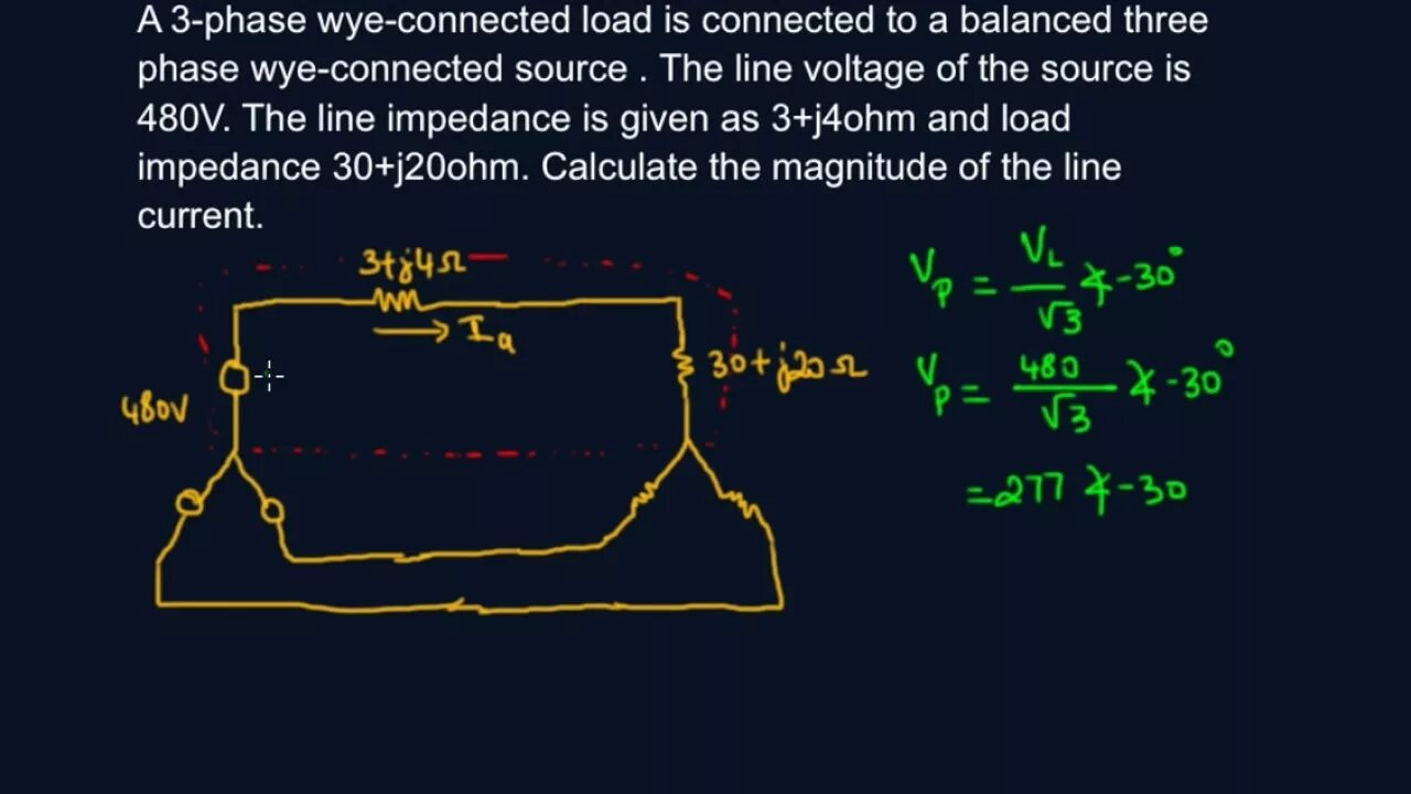 Current connection. Current Formula. Phase connect. How to calculate Power in Delta Wye System. How to calculate the three line currents Supplied by the Voltage Generators.