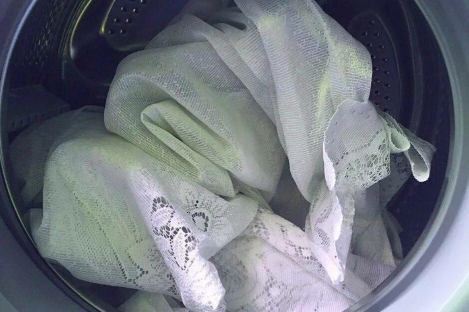 Как стирать тюль в машине