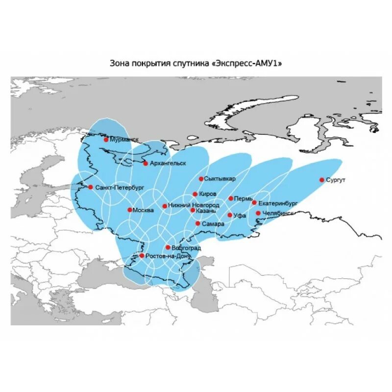 Покрытие спутникового интернета