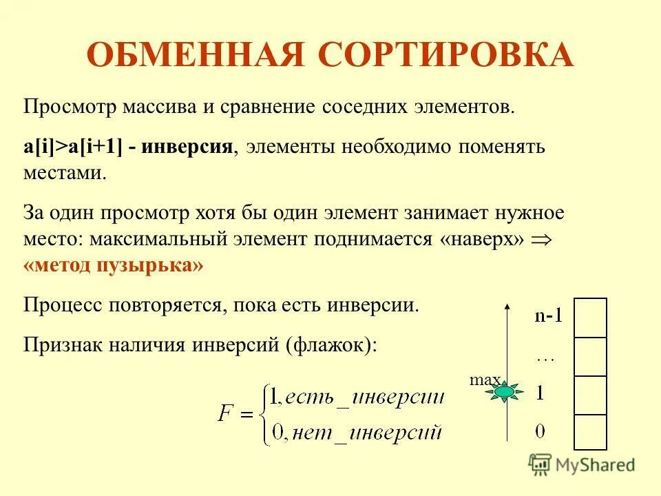 Сравнение с соседними элементами