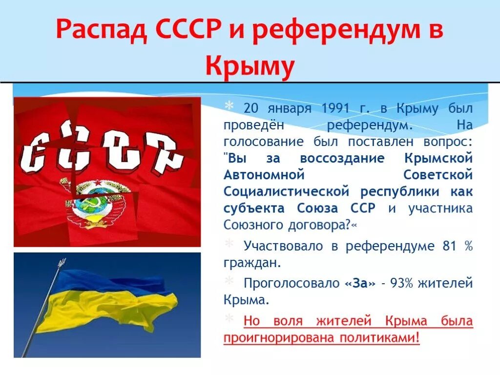 Референдум Крым 20 января 1991. Референдум в Крыму (1991). Распад СССР Крым. Референдум о распаде СССР.