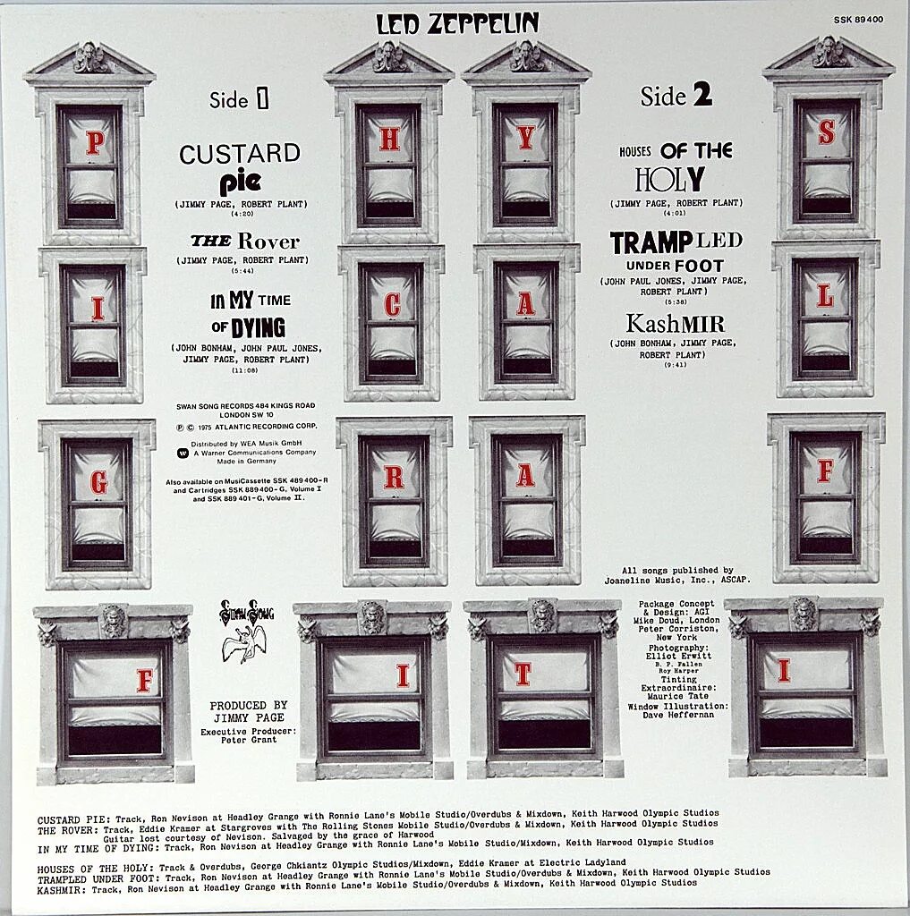 Led zeppelin physical. Led Zeppelin - physical Graffiti (1975) LP. Led Zeppelin. Physical Graffiti 2 LP. Led Zeppelin physical Graffiti обложка альбома. Led Zeppelin 1975 - 1976.