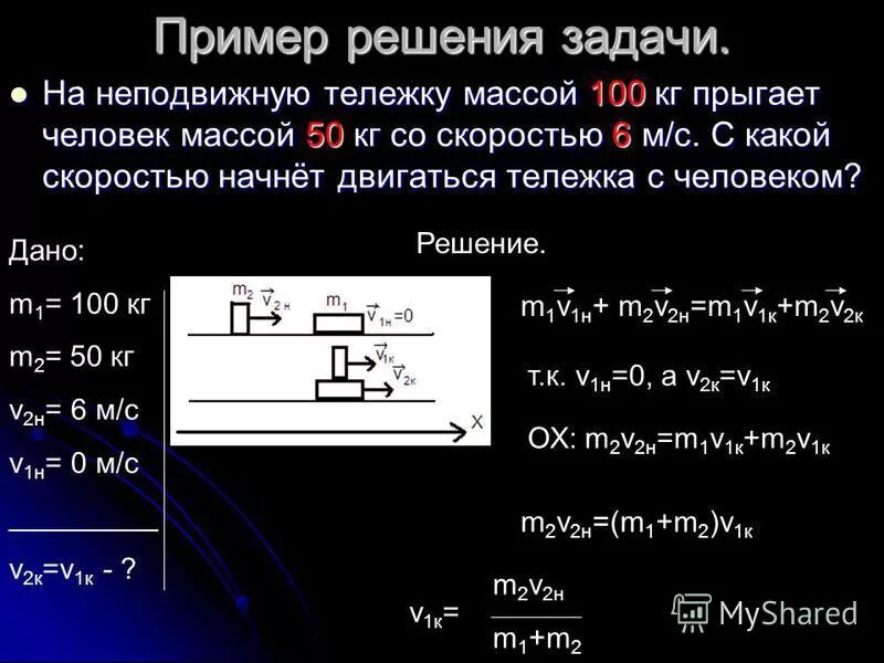 Тележка массой 0 1