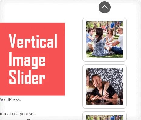 Vertical slider. Vertical slider