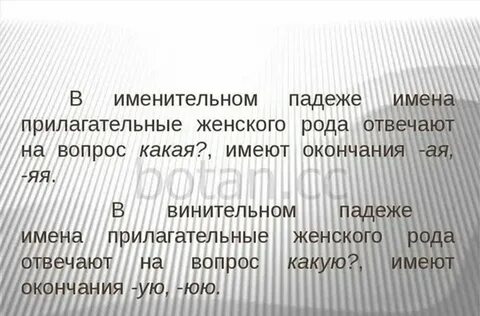 Прилагательного в именительном падеже множественного числа