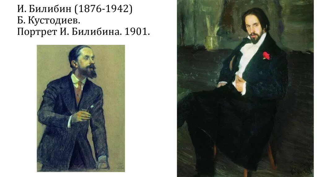 Билибин фото. Кустодиев - портрет художника Ивана Яковлевича Билибина.