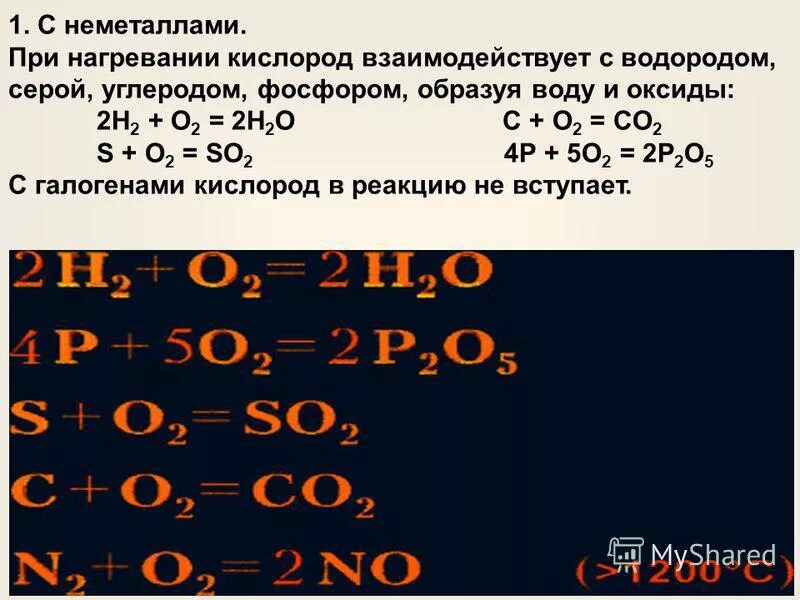 Формулы реакции кислорода. Водород взаимодействует с неметаллами. Взаимодействие кислорода с неметаллами. Взаимодействие водорода с неметаллами. Оксиды которые не реагируют с кислородом.