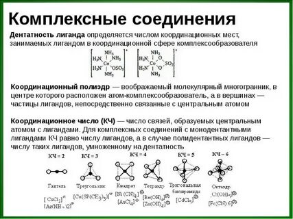 Координационное число равно 4 в комплексном соединении