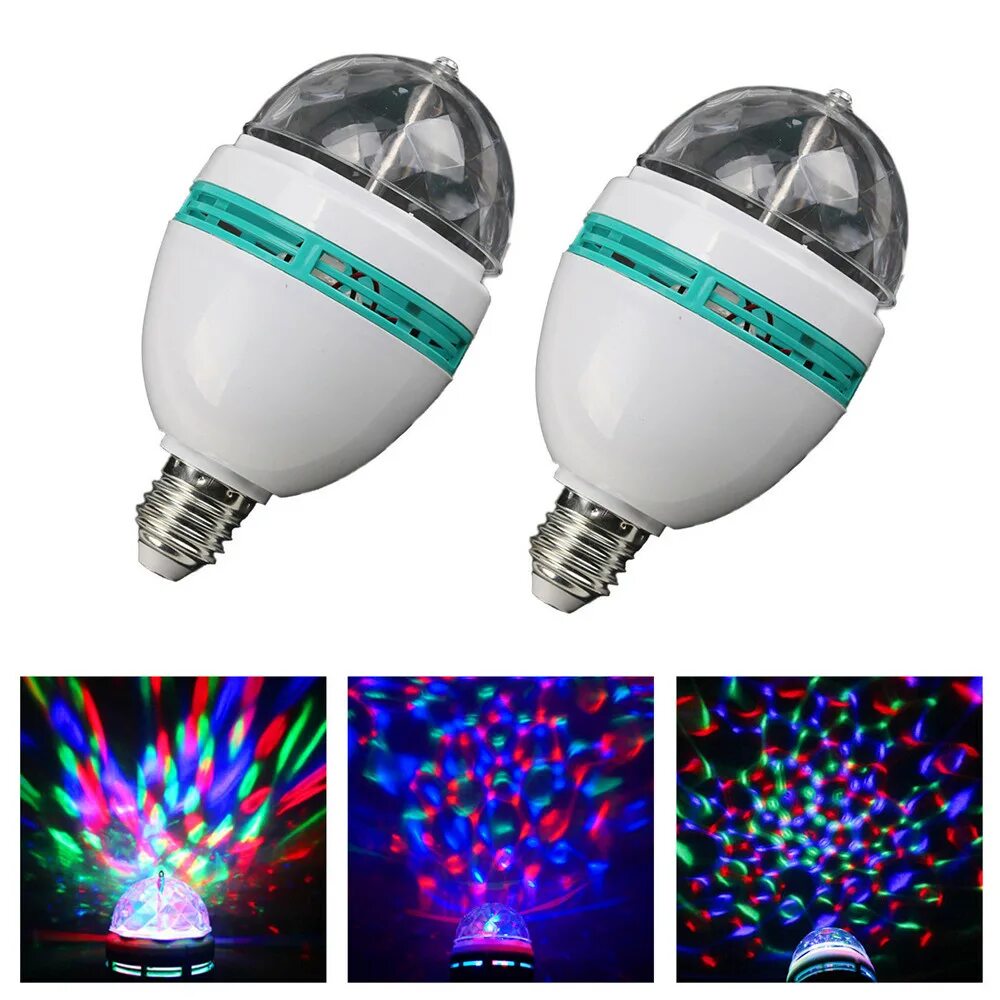 Led color rotating lamp