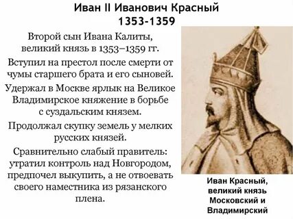 Княжение ивана ii красного