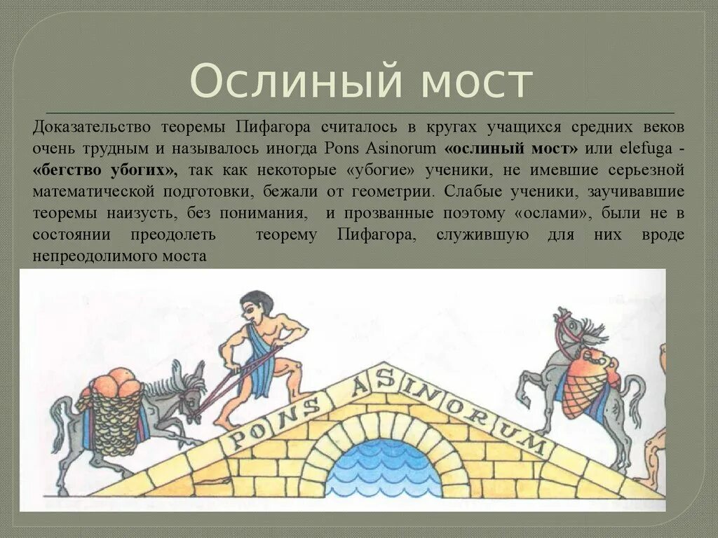 Жизнь не доказана как теорема. Ослиный мост пифагора. теорема пифагора ослиный мост. ослиный мостик. мост ослов теорема.