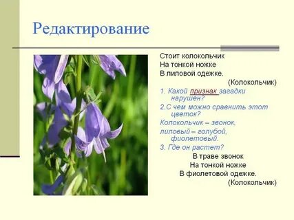 Разобрать слово колокольчики
