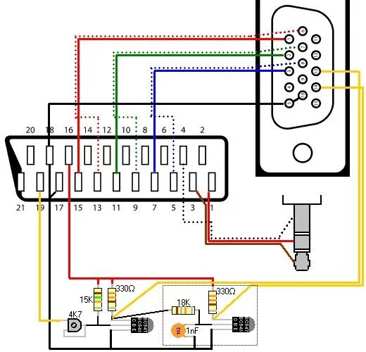 Connection diagram Vga connector, Electronic circuit projects, Electronic schema