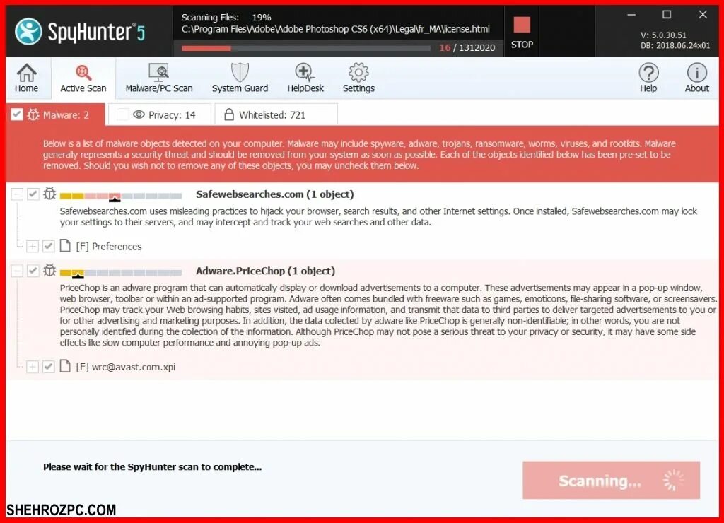 SPYHUNTER 5. PC Cleaner Pro 14.1.19. Malware, adware, Hacking. Adware лицензия. Heur adware script broextension gen