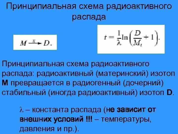 Константа радиоактивного распада. Постоянную радиоактивного распада. Формула распада радиоактивного изотопа. Схема радиационного распада. Формула распада изотопа