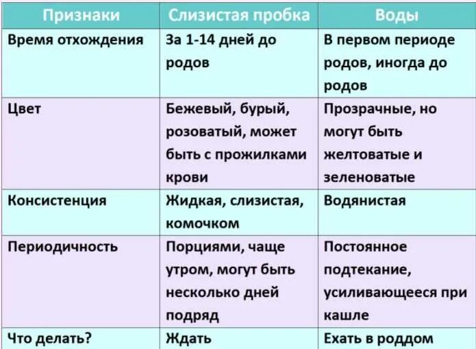 Отхождение пробки без схваток