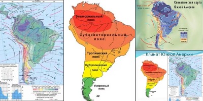 климатическая карта южной америки