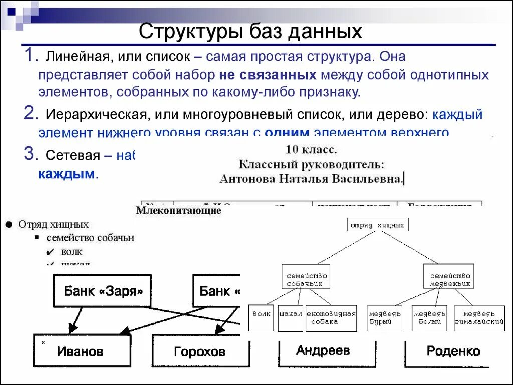 Структура базы данных определяется Информатика. Структуру организации представленной базы данных. Набор данных БД структуры. Линейные структуры данных примеры.