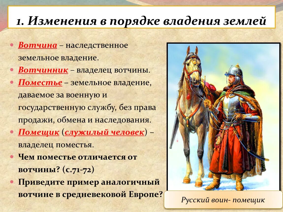 Земельное владение полученное за военную службу. Изменения в порядке владения землей. Изменения в порядке владения землей кратко. Изменения в порядке владения землей конспект. Изменение в порядке владения землей в Московском княжестве.